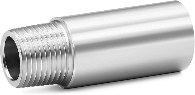 ChillWaves 304 Stainless Steel Pipe Fitting, Nipple Cast Pipe 2" NPT Male x 2" by VisittheCHILLWAVES