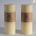 MOZEAL 4" x 10" Extra-Large Ivory Pillar Candles, Long Clean-Burning, These by MOZEAL
