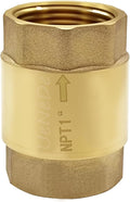 Uenede Brass 1 Inch NPT In-line Spring Check Valve by Uenede