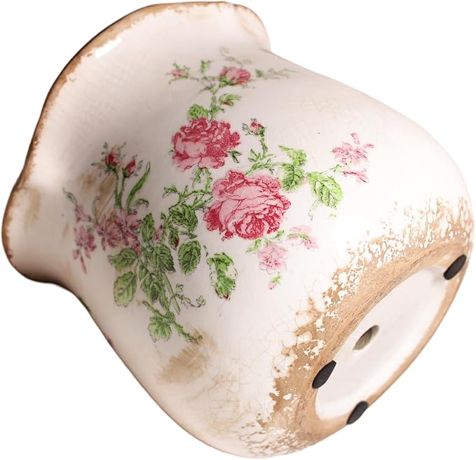Xiaan Jiaju Shabby Chic Flower Pot, 6.11 Inch Ceramic Planter - Image 6