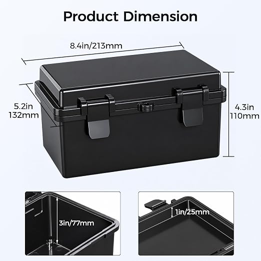 Junction Box IP67 Waterproof Electrical Box Outdoor ABS Plastic Hinged Shell - Image 3