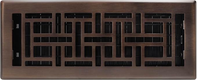 Decor Grates AJH412-RB Oriental Floor Register, 4x12 Inches, Rubbed Bronze - Image 3