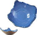 8" Small Ceramic Decorative Bowl，Irregular Rim Reactive Glaze Key Bowls by WBXZIXN