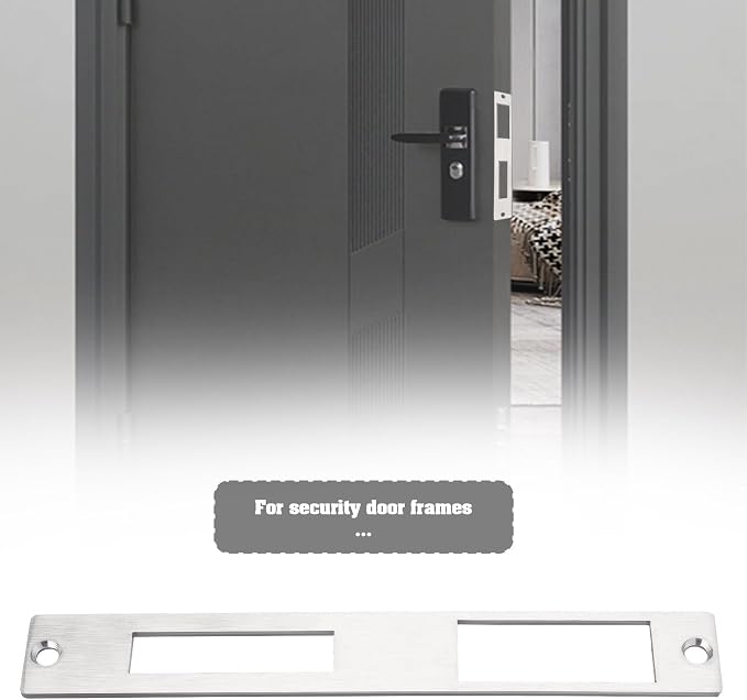 1Pc Door Flat Strike Plate Stainless Steel Plate 172mm x 23.7mm - Image 3