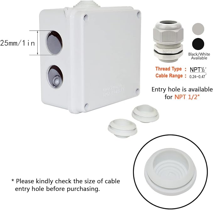 ABS Plastic Dustproof Waterproof IP65 Junction Box Universal Electrical Project - Image 5