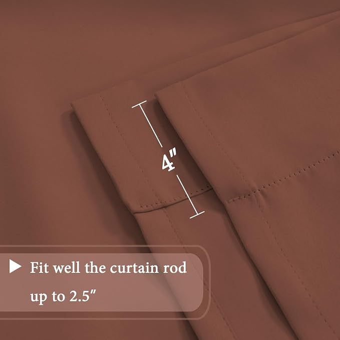 H.VERSAILTEX Blackout Tie Up Curtain 2 Panels Thermal Insulated Window Shade - Image 8