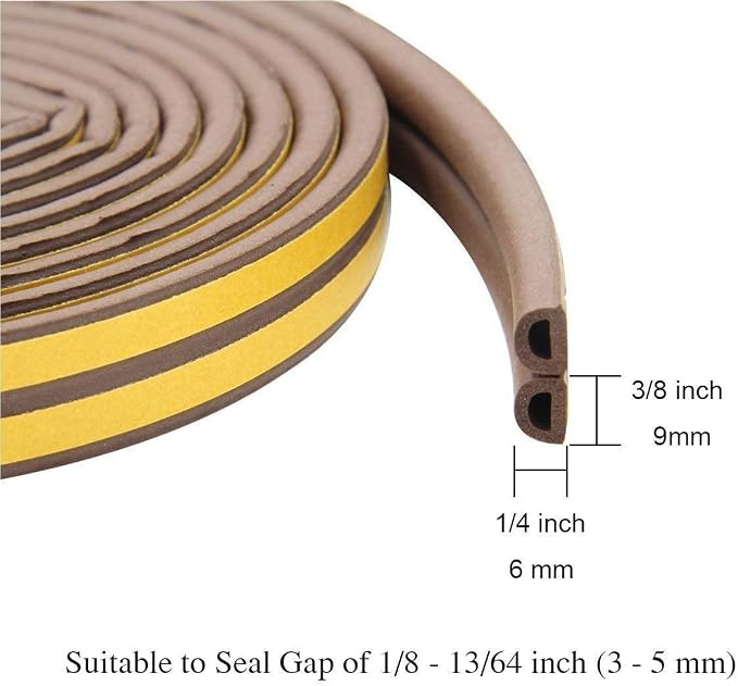 CloudBuyer Door & Window Weather Stripping, Soundproof Insulation Seal Strip - Image 3