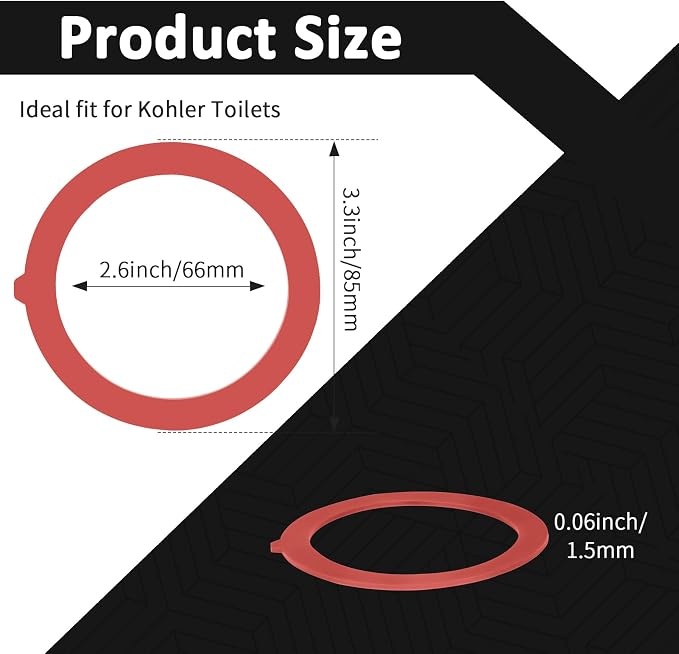 Flush Valve Seal for Kohler, Canister Flush Valve Toilet Tank Gasket - Image 5