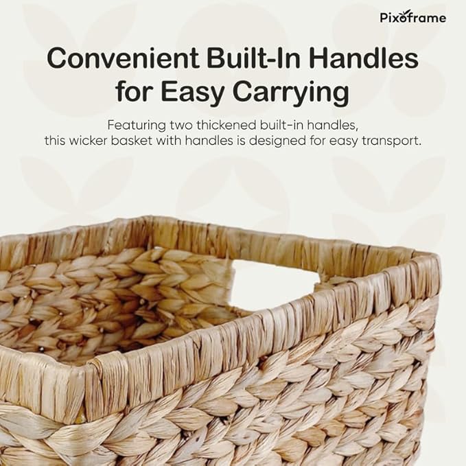 Large Handwoven Water Hyacinth Storage Wicker Basket - Image 5