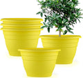 RooTrimmer 10 Inch Plant Pots Set of 5, Lightweight Plastic Planters by RooTrimmer