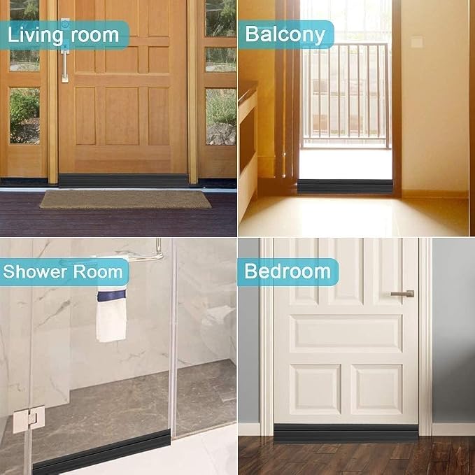 Suptikes 4 Pack Door Draft Stopper, Weather Stripping Draft, Door Bottom Seal - Image 7