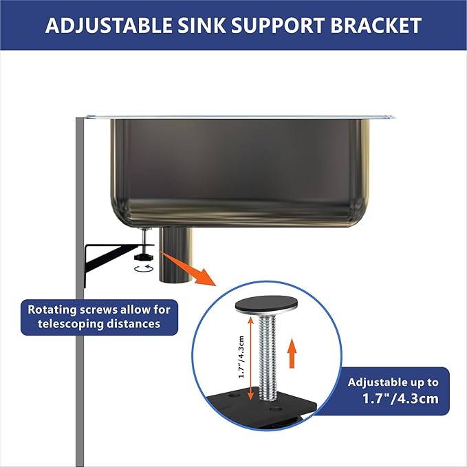 2PCS Undermount Sink Brackets, Undermount Sink Support - Image 4