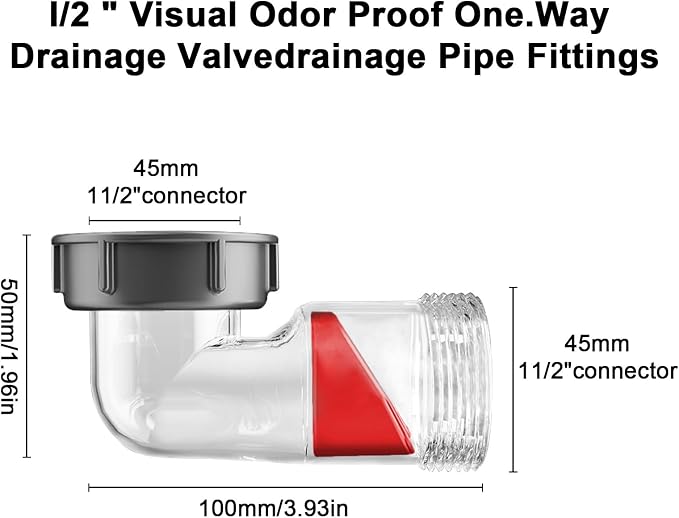 Sink Trap 1 1/2'' P-Trap Replacement Upgrade Visible Sink Drain Backflow - Image 5