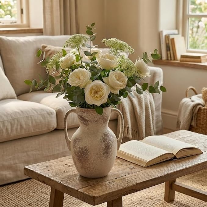 Emotionally Grounded Vase, Vaseking Large Ceramic Rustic Vase - Image 8
