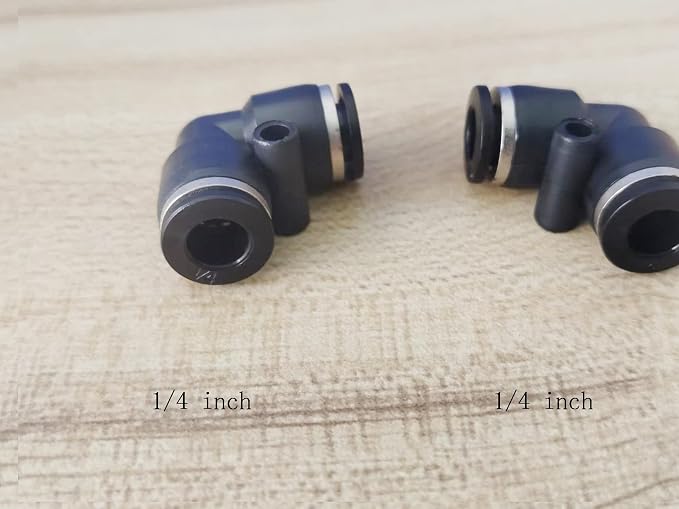 1/4" Od Air Line Elbow Union, Push To Connect Air Fitting - Image 2