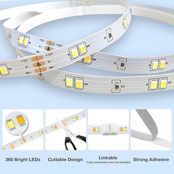 DAYBETTER Under Cabinet Lights, Dimmable LED Strip Lights - Image 7