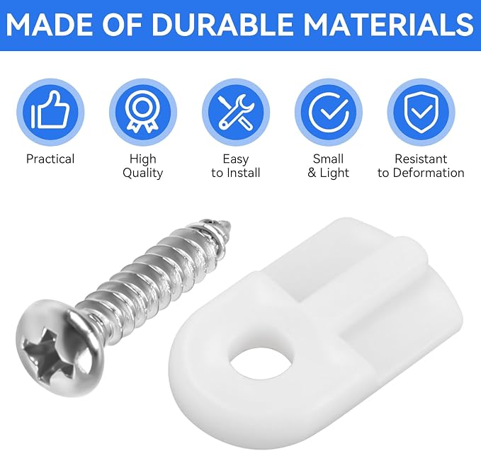 30 Pack Window Screen Clips, L 5766 Flush Window Screen Holder Clips, Storm - Image 5