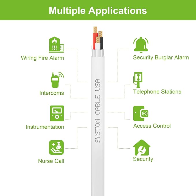 Syston Cable Technology 18/3 Low Voltage Security Sound Alarm Cable 100 ft 18 - Image 7