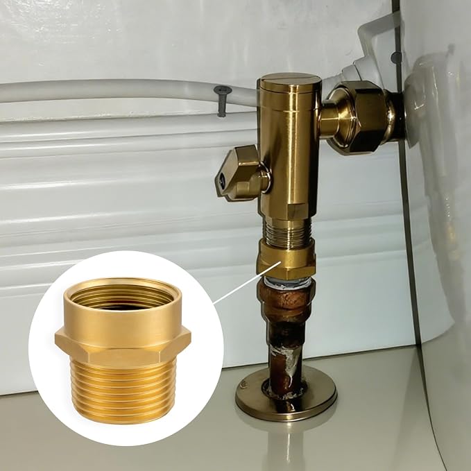 2 Pack 3/4" G Female Thread to US 3/4" NPT Male Thread Pipe Fitting, Brass Pipe - Image 7