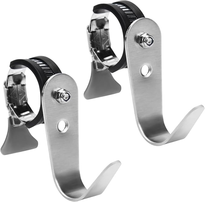 Tube Rod Hooks, Stainless Steel Adjustable J Hooks, by DOVORSY