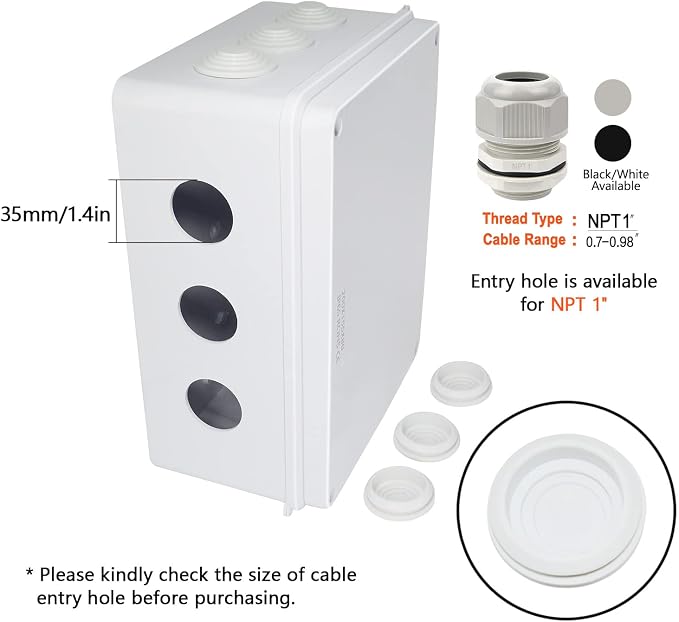 Junction Box, ABS Plastic IP65 Waterproof and Dustproof, Universal Electrical - Image 5