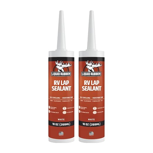 Liquid Rubber RV Lap Sealant, Self-Leveling Roof Sealer, 2 Pack | Flows by LiquidRubber