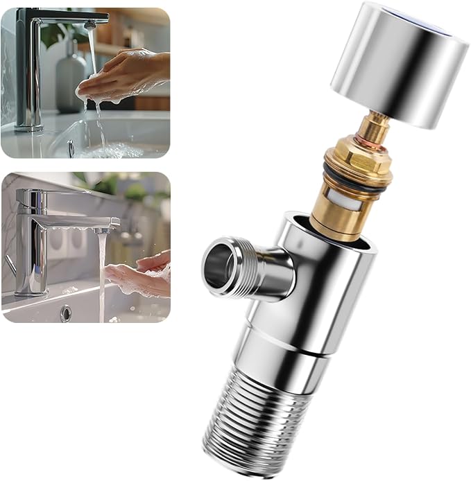 1 Pair Faucet Cartridges Replacement, Brass Ceramic Disc Stem Cartridge Faucet - Image 4