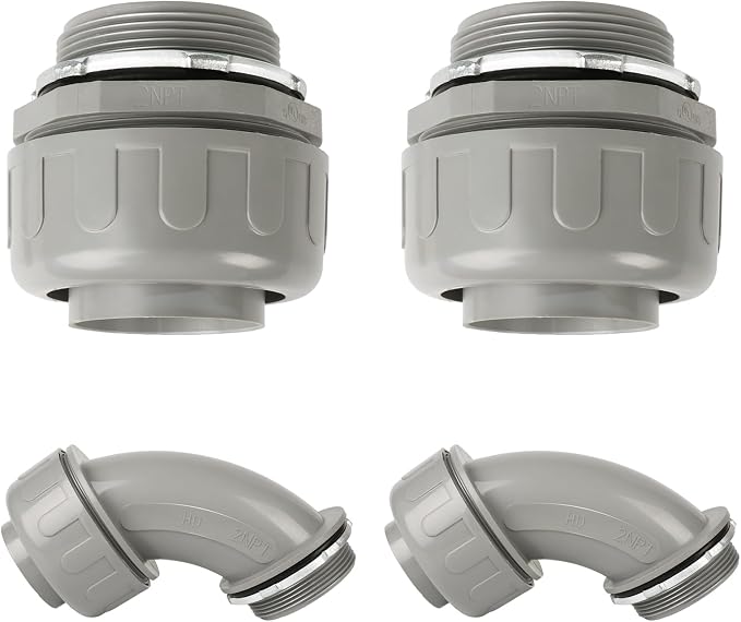Conduit Connectors, 2 Inch Liquid Tight Connector NPT Non-Metallic by HDHAODA