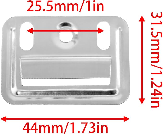 30 Pcs Silver Stainless Steel Closed Panel Fixing Clips | 1.69 x 1.26 Inch - Image 3