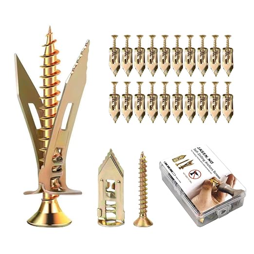 Self-Drilling Drywall Anchors, Heavy Duty Drywall Anchors and Screws kit by JASENNO