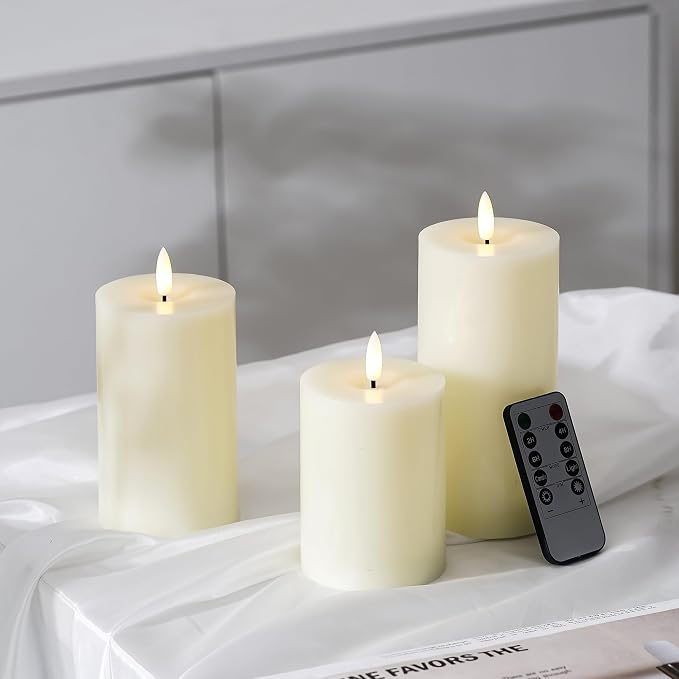 Stmarry Ivory Flameless Candles - Image 2