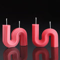 Tondiamo 2 Pcs Aesthetic Candles Twist Shaped Aesthetic Candles Cool S Shape by Tondiamo