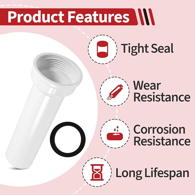 4 Sets PP15-6W 1-1/2" PVC Drain Tailpiece Compatible - Image 6