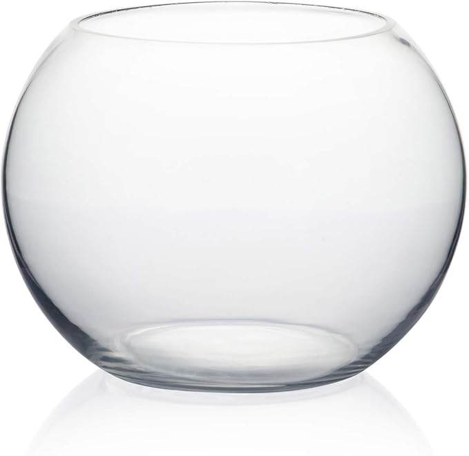 WGVI Bowl Glass Vase, Diameter 8", Height 6", Open Width 5", 1 Piece by WGVInternational-OpusGlassware