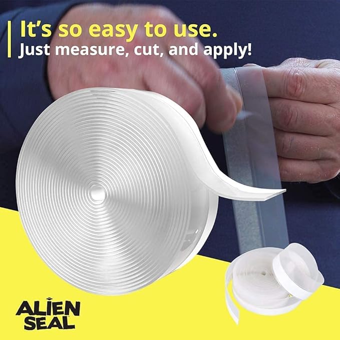 Alien Draft Seal Weather Stripping Door Seal – Longer 64ft Silicone Door Bottom - Image 3