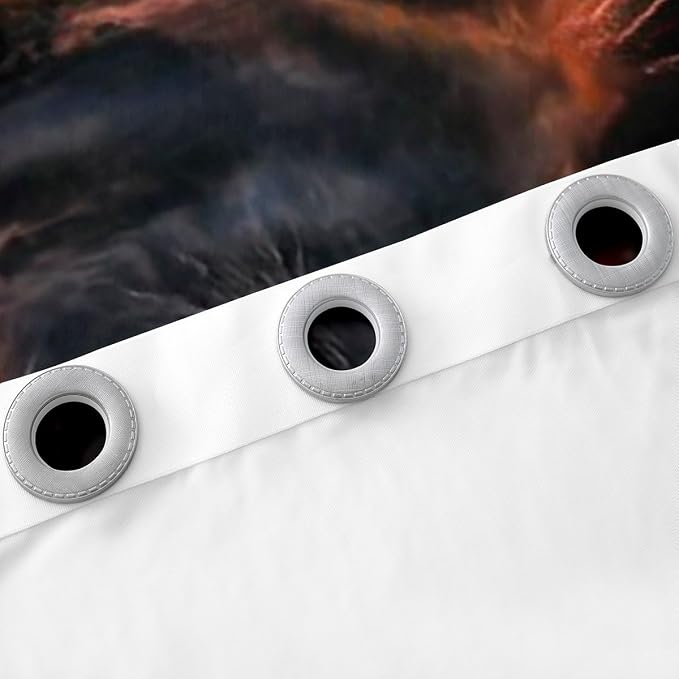 jejeloiu Orange 3D Tornado Window Drapes Natural Disaster Blackout Shades - Image 5