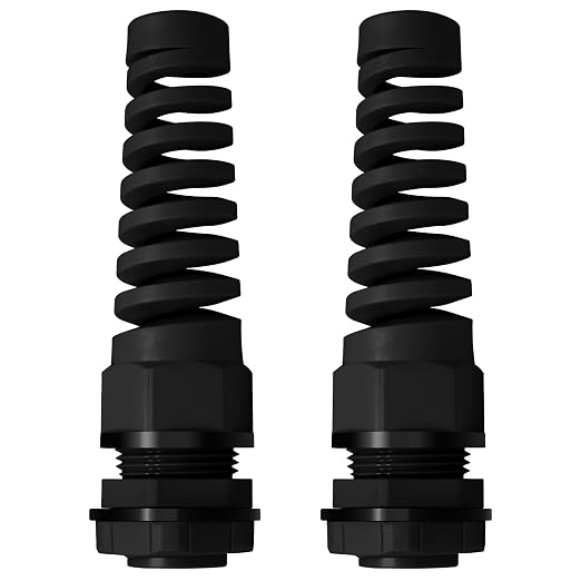 2 Pack NPT 1/2 Joint, Waterproof Cable Strain Relief, Spiral Adjustable by Qjaiune