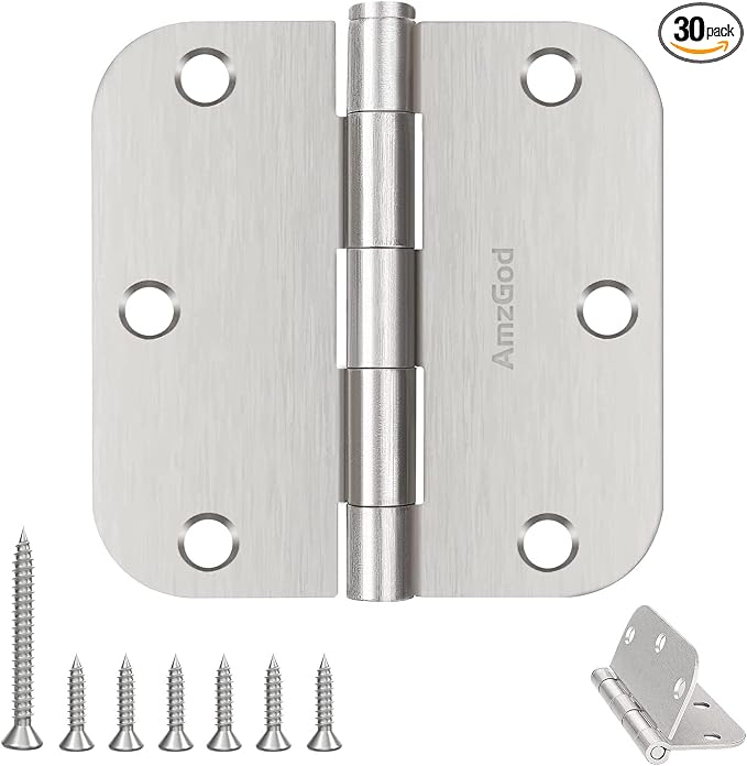 Door Hinges Brushed Nickel by AmzGod