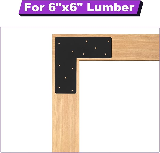 4 Pcs 13.2"x 5"L Shape Flat Bracket, Mending Plate - Image 5