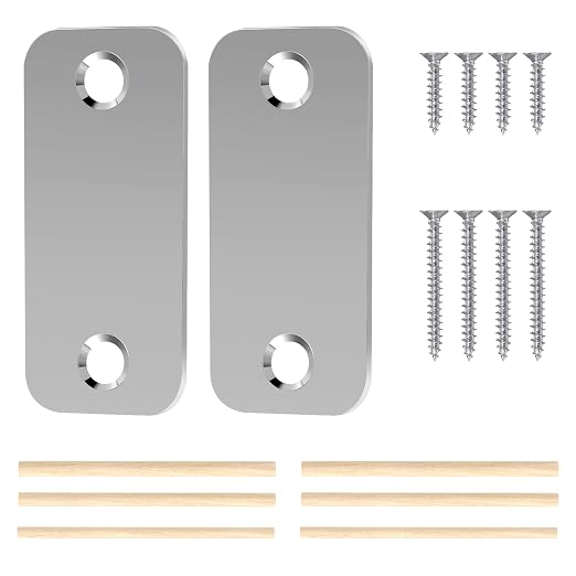2 Pack Door Hole Cover Plate 1" x 2-1/4" Round Corner Deadbolt Strike Plate | by BonKuDoo