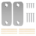 2 Pack Door Hole Cover Plate 1" x 2-1/4" Round Corner Deadbolt Strike Plate | by BonKuDoo