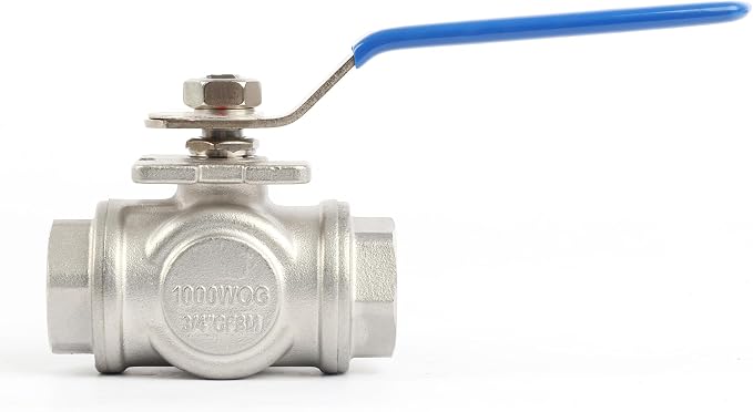 U.S. Solid 3/4" 3 Way Ball Valve - Image 4