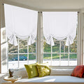 H.VERSAILTEX Pure White Curtains Thermal Insulated Tie Up Window Shade Light by HVERSAILTEX