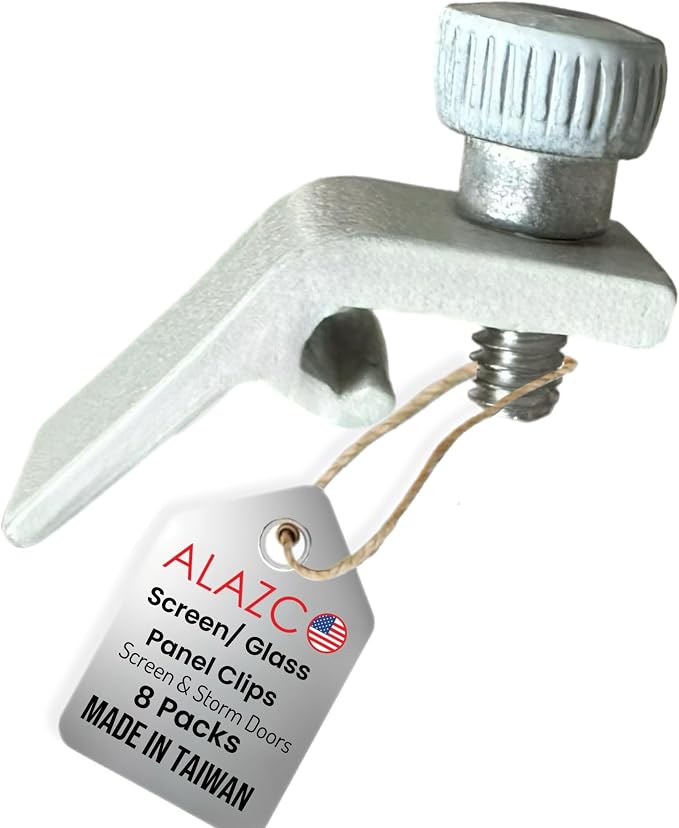 Premium 5/16" Offset White Storm Door Panel Clips by ALAZCO