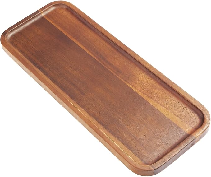 Small Solid Acacia Wood Serving Trays and Platters by MakeYourHomeCozier%EF%BC%81