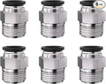 1/2 Push to Connect Fittings npt Thread to 1/2 Air Line Quick | Pneumatic by Unknown