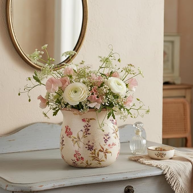 6.11" French Farmhouse Ceramic Flower Pot - Image 5
