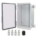 Waterproof Electrical Box, IP67 Junction Box Stainless Steel Latch Hinged Clear by YETLEBOX