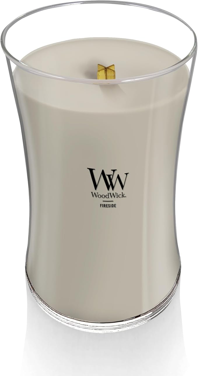 WoodWick Large Hourglass Fireside Candle, Premium Soy Blend Wax, Crackles as it - Image 3