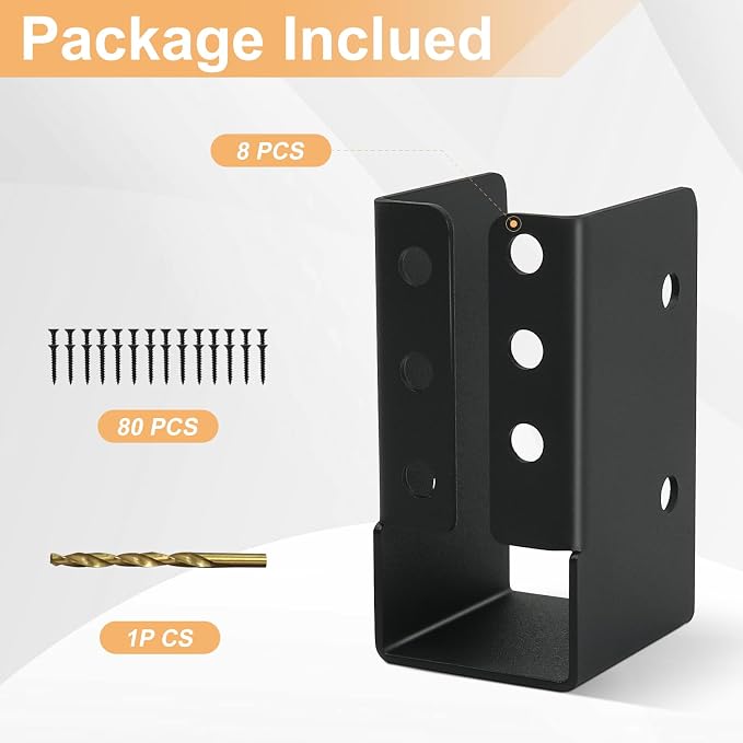 8-Pack 2x4 Joist Hangers Concealed Flange Header Tie - Image 5